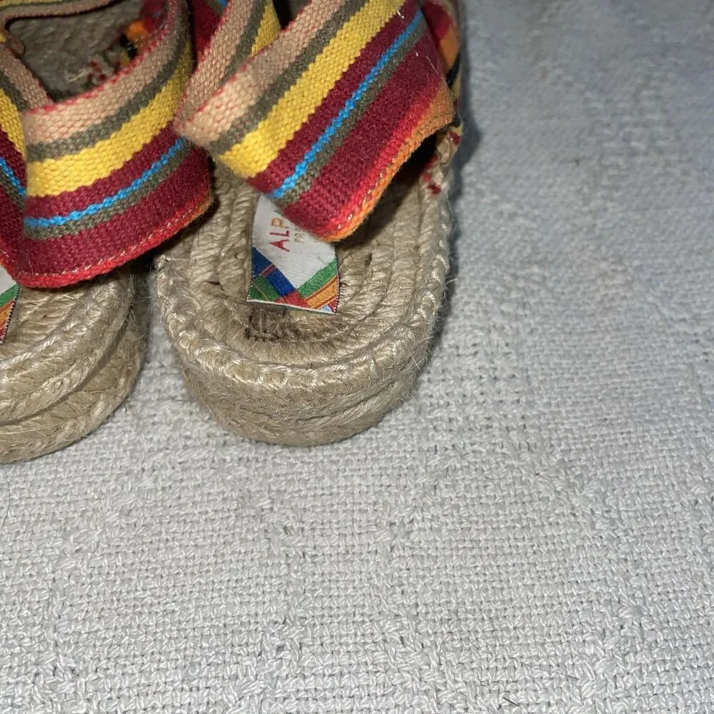 Aspargatus Women’s Casual Espadrilles Size 37 U.S. 6 M Multicolor Canvas Beach